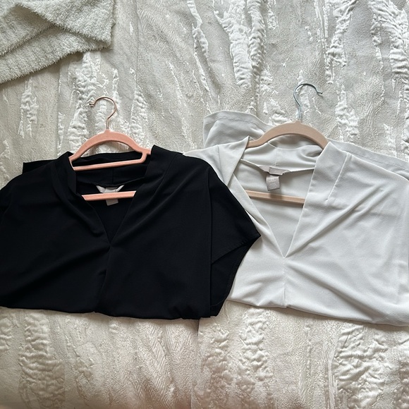 H&M tops (2) black and white - Picture 3 of 4